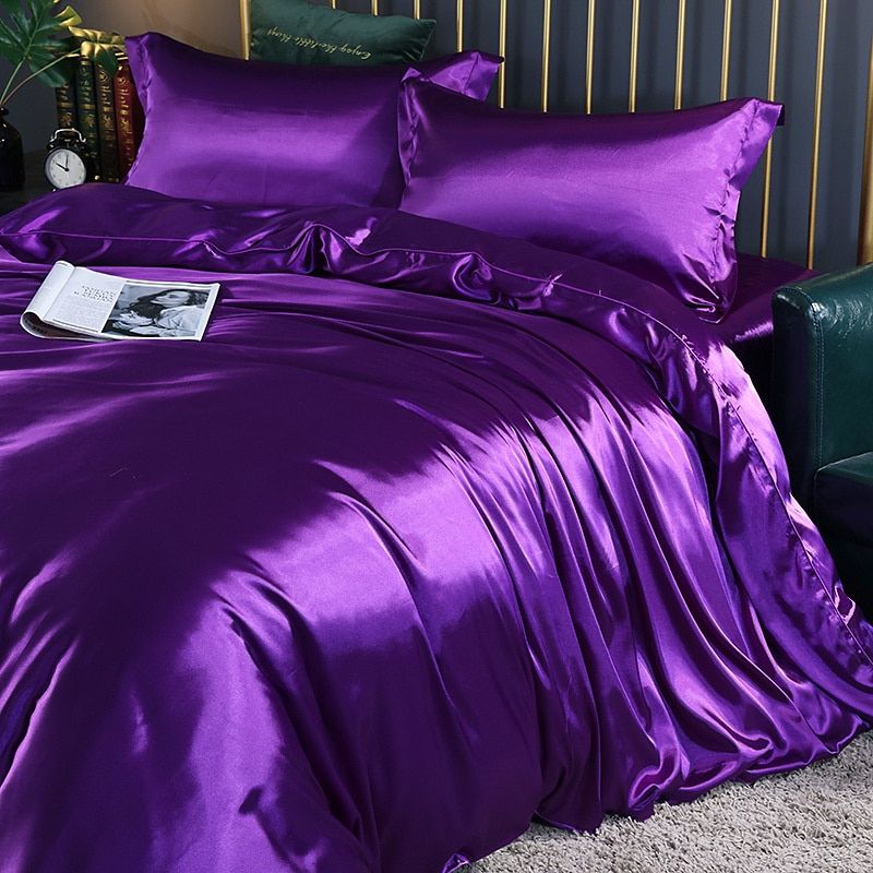 Luxurious 4-Piece Silk Bedding Set for Restful Nights