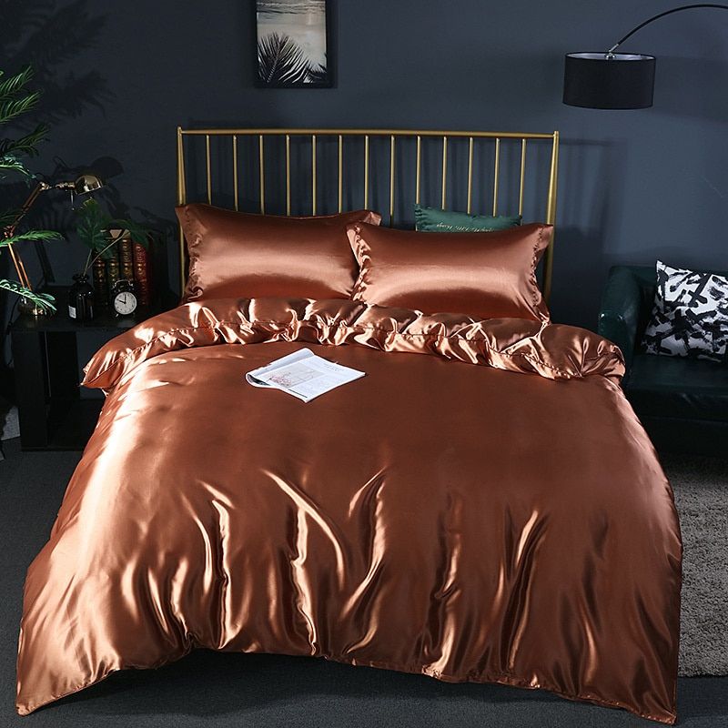 Luxurious 4-Piece Silk Bedding Set for Restful Nights