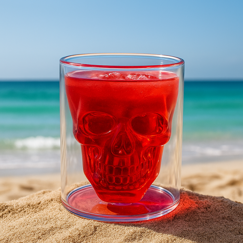 3D Schädelkopf Trinkglas – einzigartiges Design