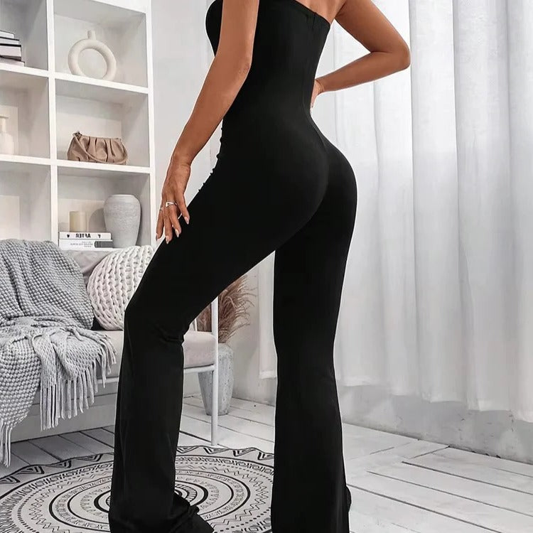 Bequeme Sommerhose im Jumpsuit-Stil für Frauen mit verstellbarem Bund