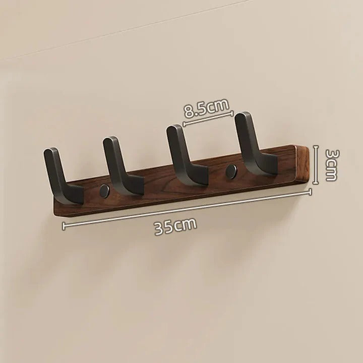 Stilvoller Wandgarderoben-Haken aus Holz und Metall