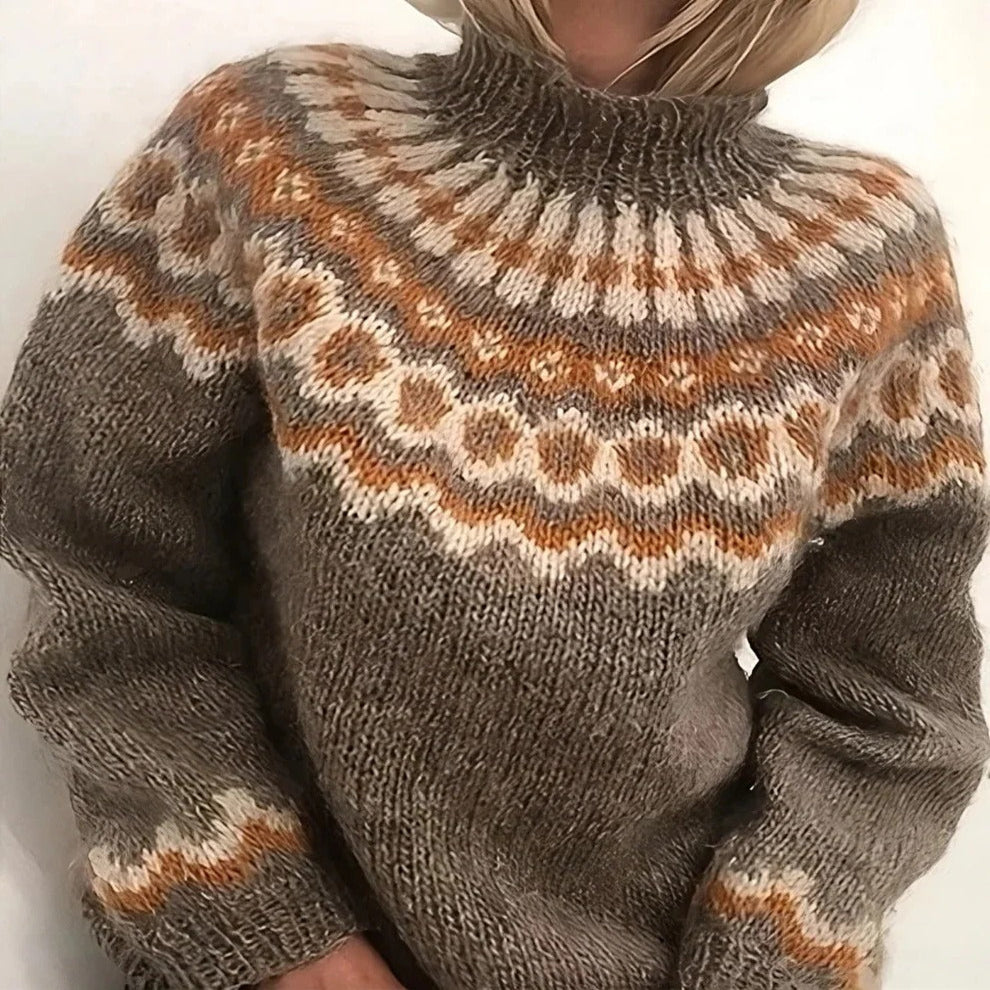 Klassischer Rollkragenpullover aus isländischer Wolle für den Winter