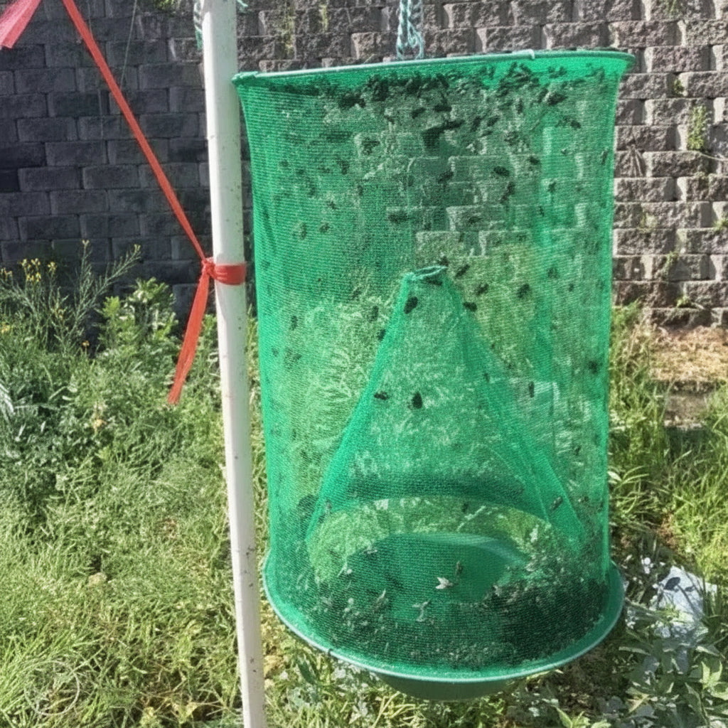 Wiederverwendbare Fliegenfalle für Stall und Hof