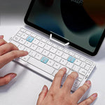 Ultraflaches faltbares Bluetooth-Tastaturset mit Halterung