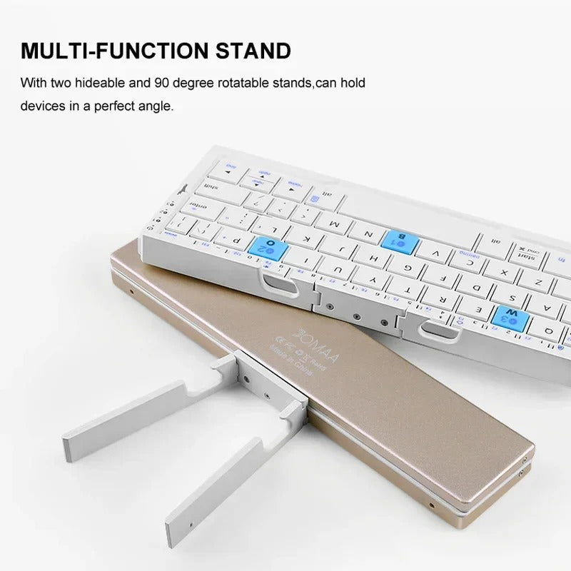 Elegante Faltbare Bluetooth-Tastatur mit Magnetständer für Tablets