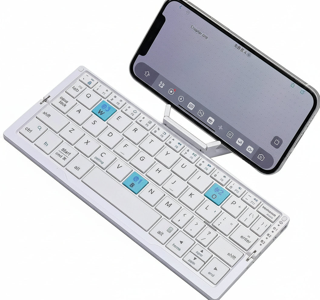 Elegante Faltbare Bluetooth-Tastatur mit Magnetständer für Tablets