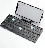 Ultraflaches faltbares Bluetooth-Tastaturset mit Halterung