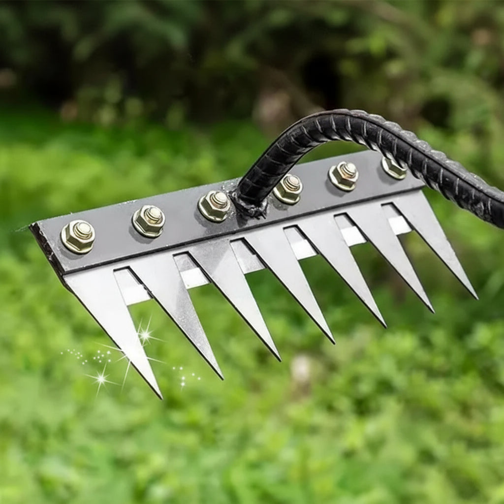 Präziser Gartenrechen aus Kohlenstoffstahl für Unkrautentfernung