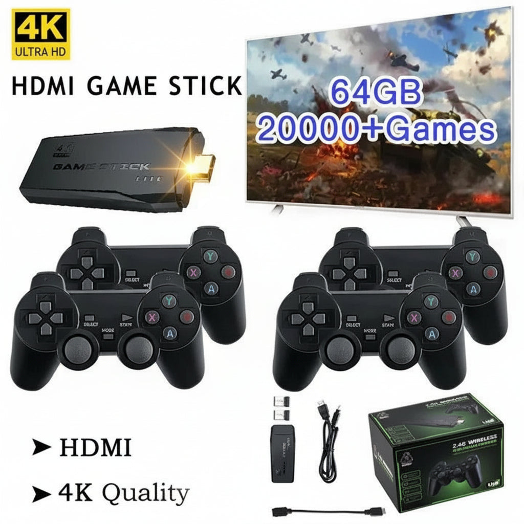 Retro-Spielekonsole mit HDMI-Anschluss für Fernseher