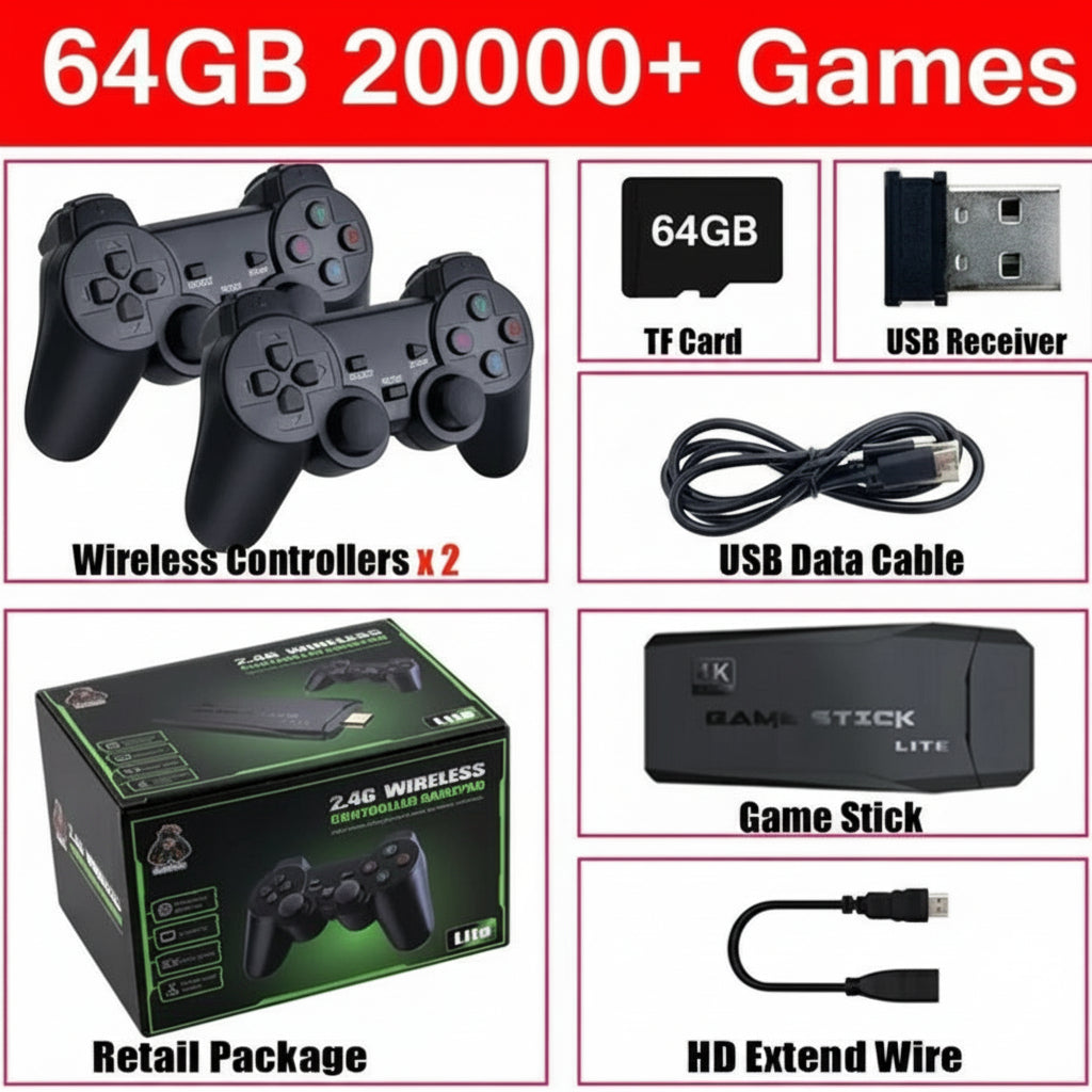 Retro-Spielekonsole mit HDMI-Anschluss für Fernseher