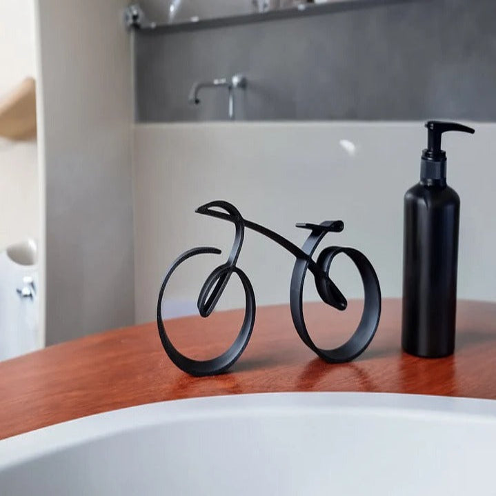 Elegante Drahtkunst Fahrradskulptur für jeden Raum