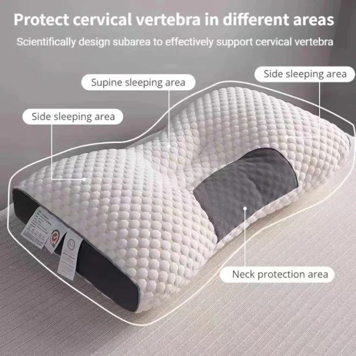 Ergonomisches Kopfkissen mit Memory-Schaum und Naturfaser-Kern
