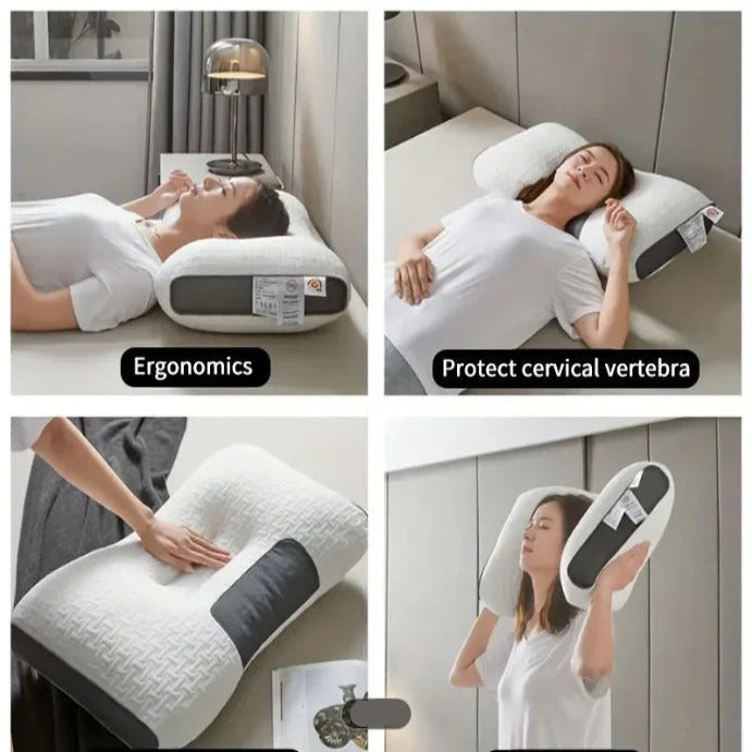 Ergonomisches Kopfkissen mit Memory-Schaum und Naturfaser-Kern