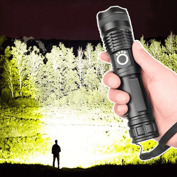 Hochleistungs-LED-Taschenlampe mit Zoomfunktion