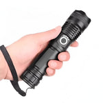 Hochleistungs-LED Taschenlampe mit vielseitigem Zoom