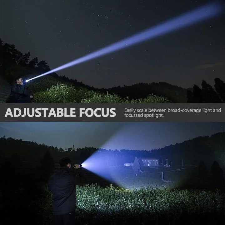 Hochleistungs-LED-Taschenlampe mit Zoomfunktion