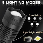 Hochleistungs-LED Taschenlampe mit vielseitigem Zoom