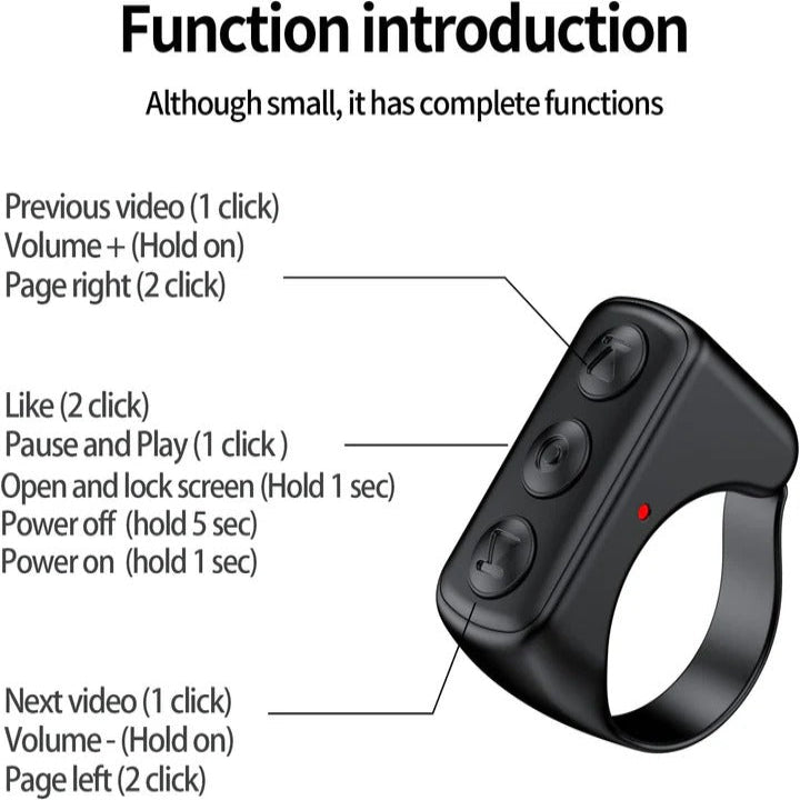 Intelligente Bluetooth Steuerungsring-Fernbedienung für Smartphones