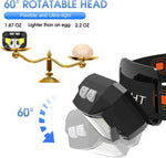 Wiederaufladbare Stirnlampe mit Bewegungssensor, 2er Set