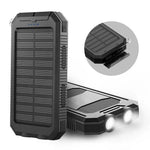 Solarbetriebene Powerbank mit 30.000mAh für unterwegs