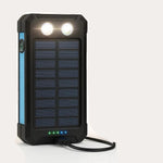 Solarbetriebene Powerbank mit 30.000mAh für unterwegs