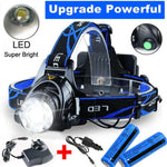Wiederaufladbare LED Stirnlampe mit Zoomfunktion