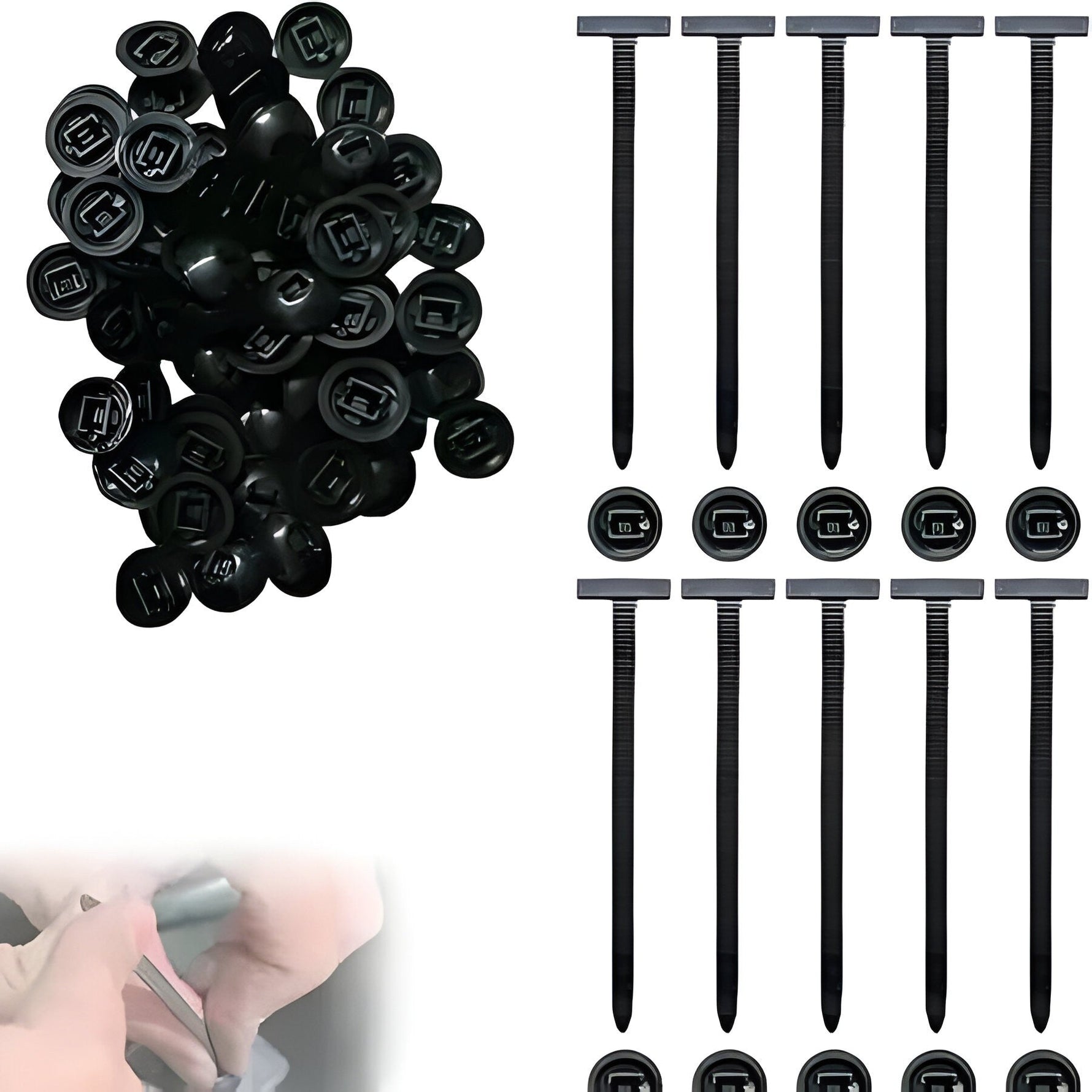 Kabelbinder Set aus Nylon, 50 Stück für effektive Kabelorganisation