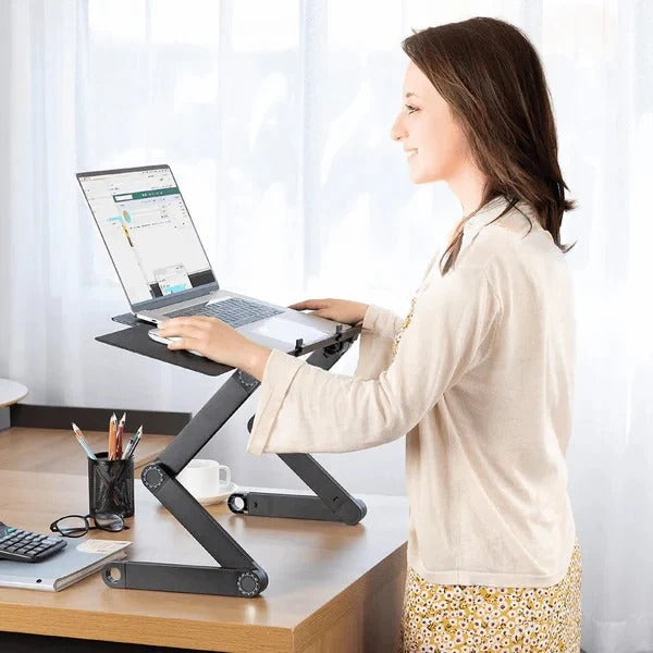 Verstellbarer Aluminium Laptopständer mit abnehmbarem Mausablage