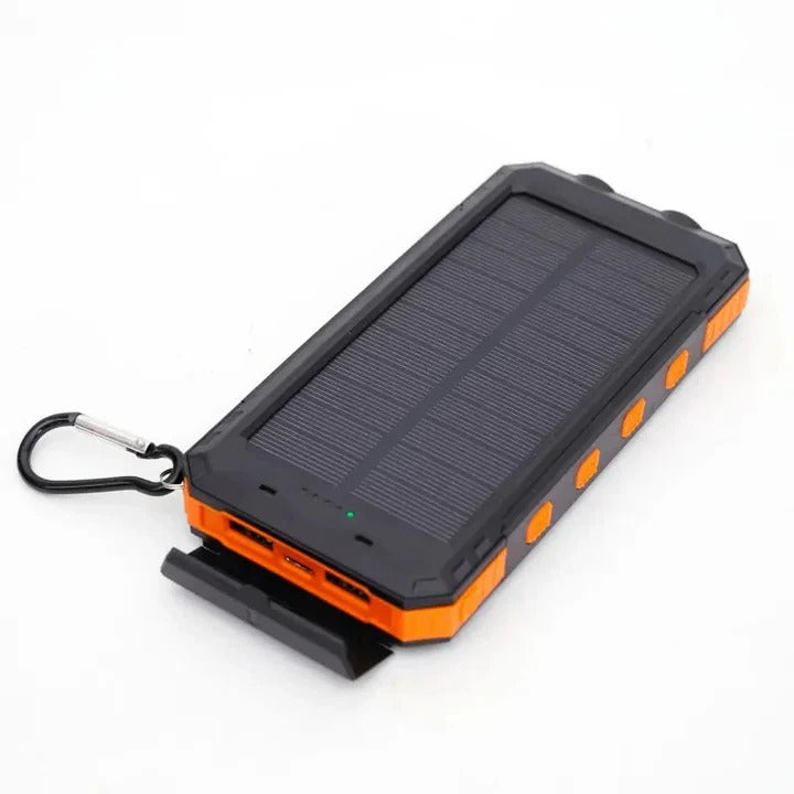 Tragbare Solar-Powerbank mit Dual-USB-Ausgängen