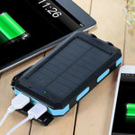 Tragbare Solar-Powerbank mit Dual-USB-Ausgängen