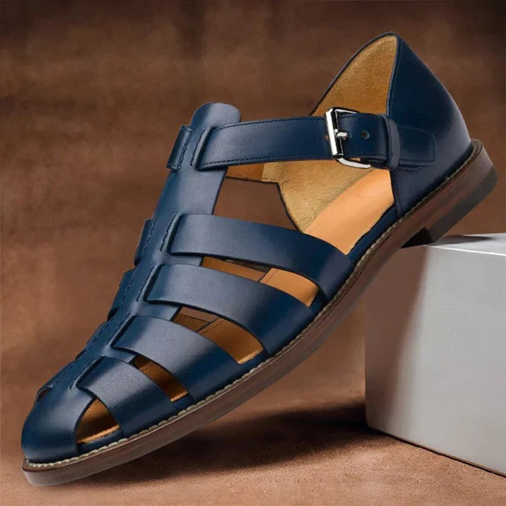 Herren Sandalen mit Verstellbaren Riemen und Offenem Zehenbereich