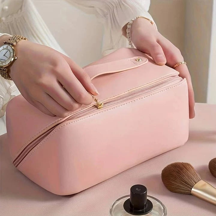 Makeup Organizer Tasche mit PU-Oberfläche und breitem Zugang