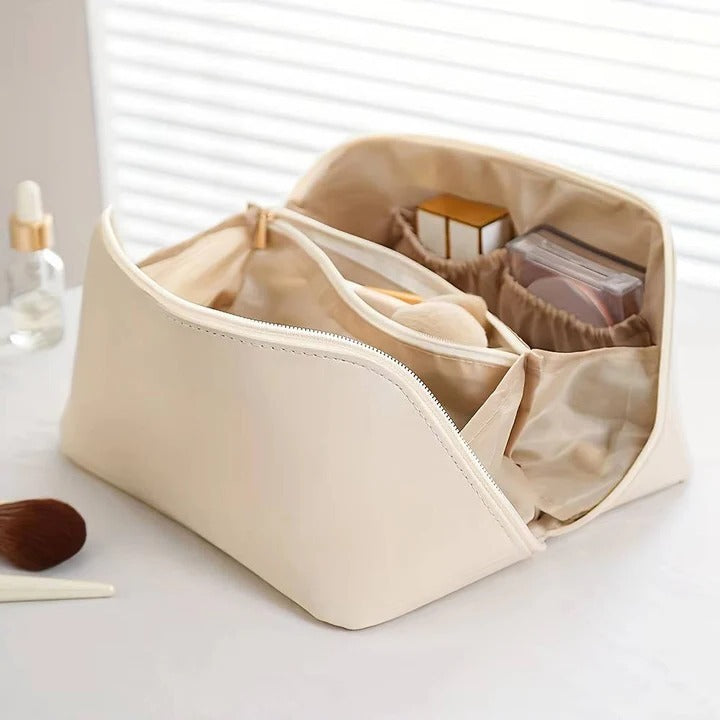 Makeup Organizer Tasche mit PU-Oberfläche und breitem Zugang