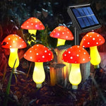 Solarbetriebene LED-Pilzlichter für den Garten mit Bodensteckern