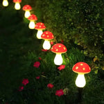 Solarbetriebene LED-Pilzlichter für den Garten mit Bodensteckern