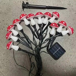 Solarbetriebene LED-Pilzlichter für den Garten mit Erdspießen