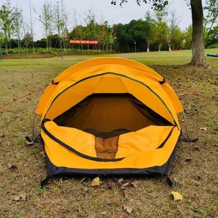 Kompaktes Campingzelt für Einzelpersonen mit Belüftungsnetz