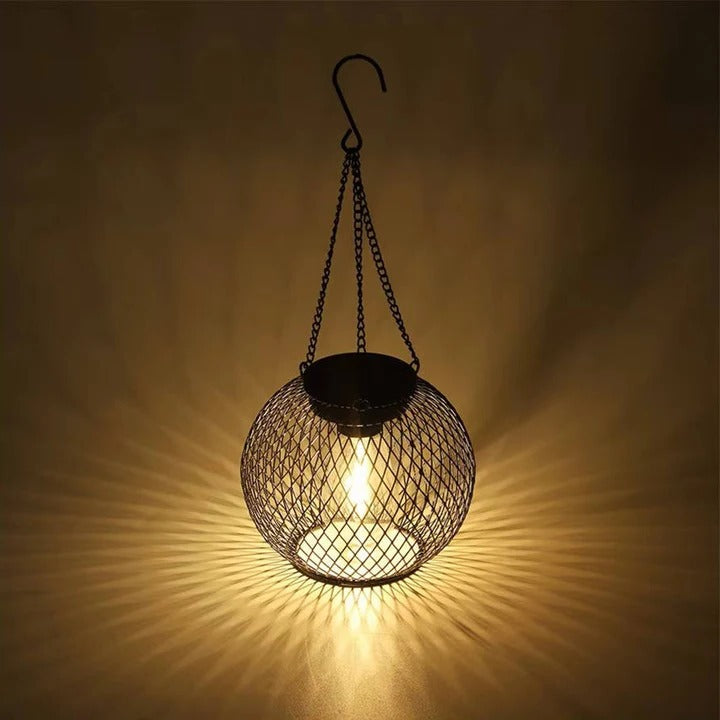 Hängende Solarbetriebene Dekolaterne mit Warmem LED-Licht