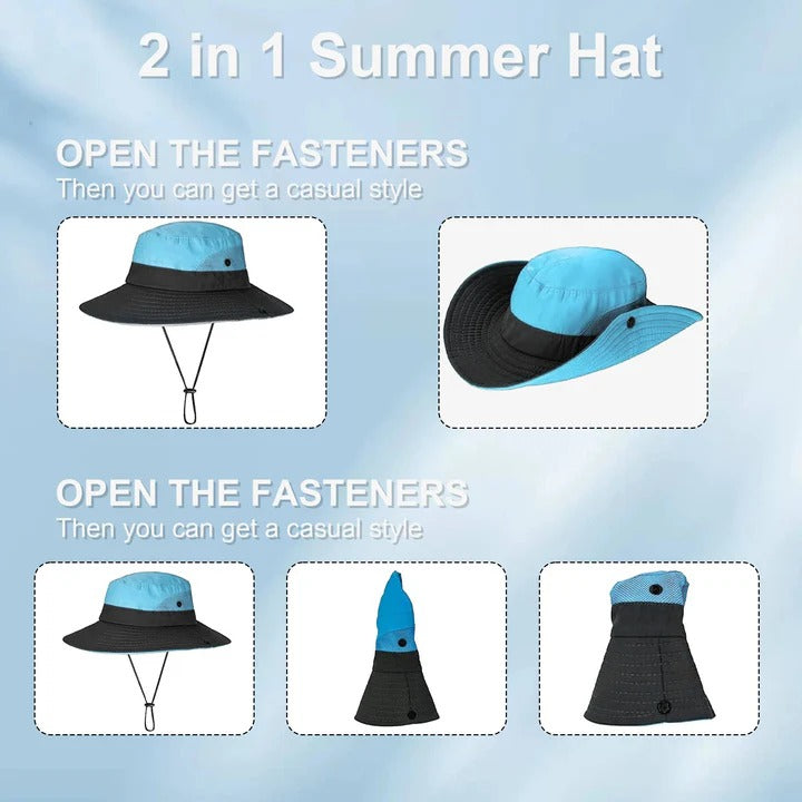 Faltbare Sonnenmütze für Outdoor-Aktivitäten mit breiter Krempe