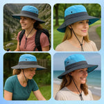 Faltbare Sonnenmütze für Outdoor-Aktivitäten mit breiter Krempe