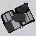 Reiseorganisationsset aus 7 Taschen mit Netzfenstern