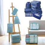 Reiseorganisationsset aus 7 Taschen mit Netzfenstern