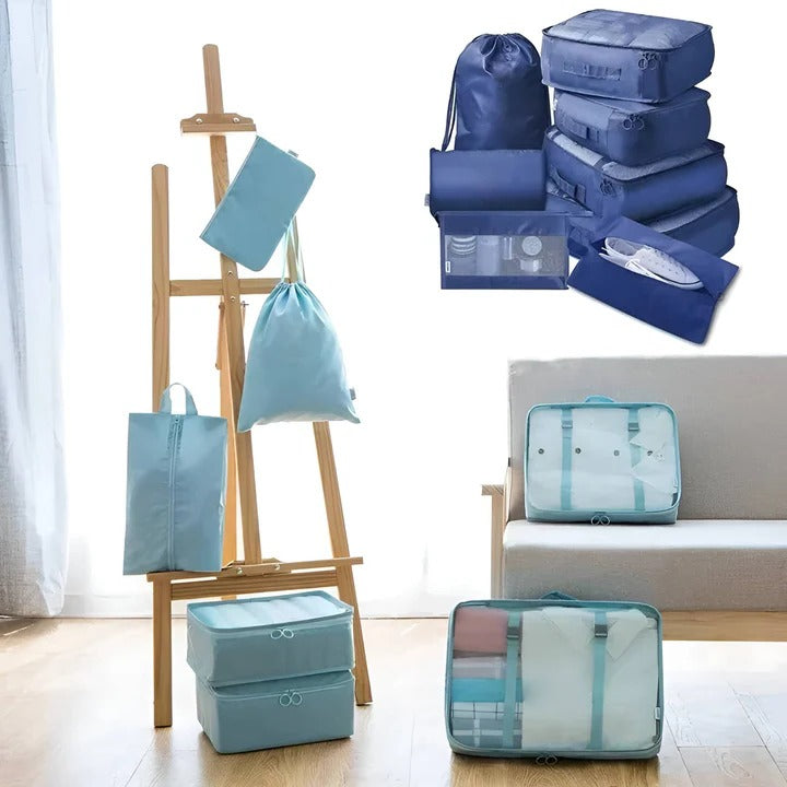 Reiseorganisationsset mit 7 praktischen Taschen