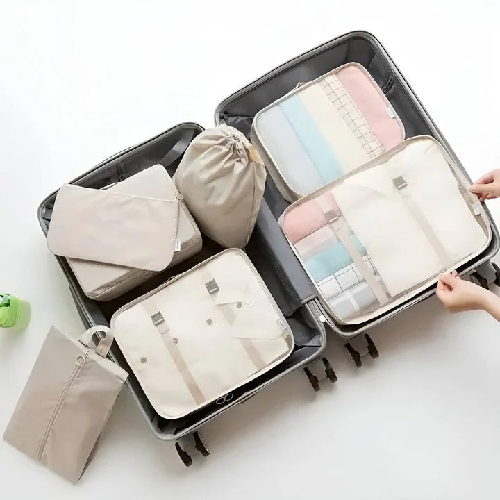 Reiseorganisationsset mit 7 praktischen Taschen