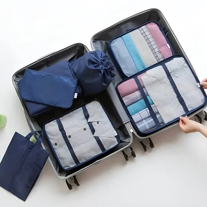 Reiseorganisationsset mit 7 praktischen Taschen
