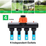 Gartenwassersplitter mit Vier Anschlüssen