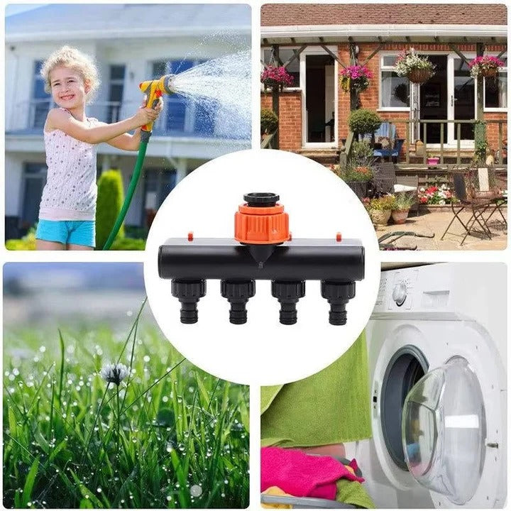 Gartenwassersplitter mit Vier Anschlüssen