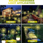 Solarbetriebene Gartenlichter im Feuerwerksdesign mit Flexiblen Drähten