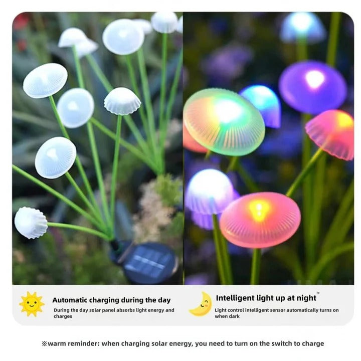 Solarleuchte im Medusen-Design mit Farbwechsel-LEDs