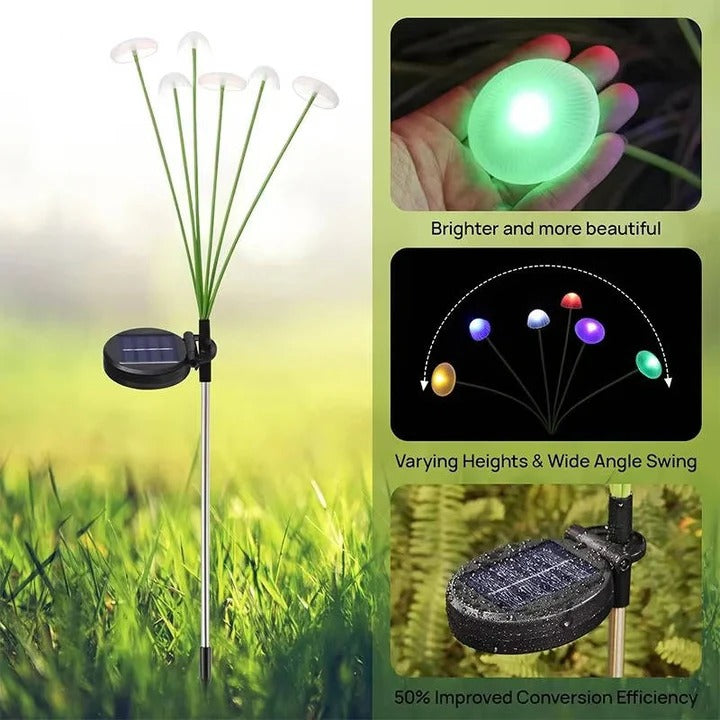 Solarleuchte im Medusen-Design mit Farbwechsel-LEDs